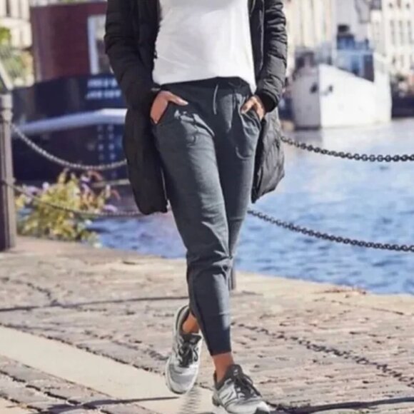 Athleta Pants - Athleta Gray Flux Street‎ Drawstring Joggers Sweat Pants Size Women's Medium EUC